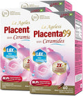 LABO Nutrition Le Ageless Placenta 99 with Ceramides -Placenta Supplement with Collagen Peptides Oryza Ceramides-Skin Regeneration Hydration Anti-Aging Wrinkle Support Immune Health 60 Capsulesx3