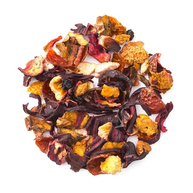 Heavenly Tea Leaves Organic Blueberry Delight Loose Leaf Herbal Tea 4 oz. (Approx. 50 Cups of Tea) - Naturally Caffeine Free Perfect Hot or Iced Fruity Flavor