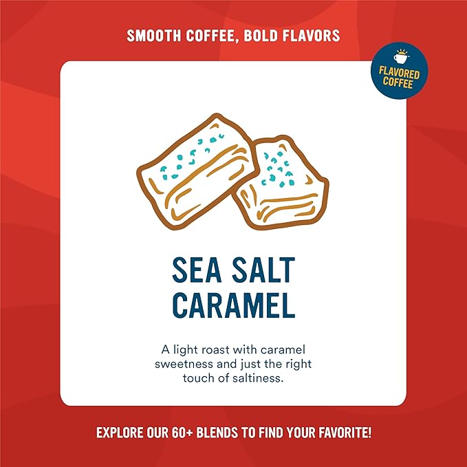Cameron's Coffee Single Serve Pods Flavored Sea Salt Caramel 12 Count (Pack of 6)