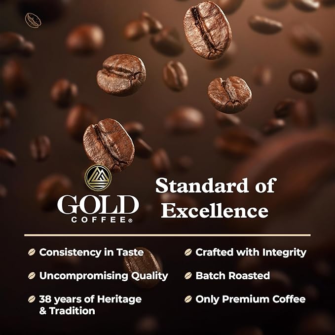 Gold Coffee Co. Lunesa Premium Blend | Dark Roast Whole Bean| 100% Arabica Coffee | 2 lbs.