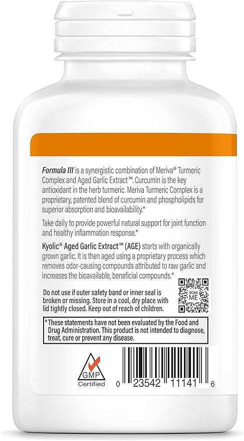 Kyolic Aged Garlic Extract Formula 111 Healthy Inflammation Response* Curcumin 100 Capsules