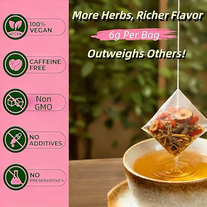Dandelion Root &amp Goji berry Jujube Dates Tea- Detox Tea for Kidney &amp Liver cleanse detox &amp repair-Dandelion Wolfberry TeaChinese Herbal Tea for WellnessCaffeine FreeOrganic(30Tea Bags/