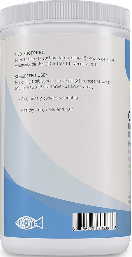 Premium Hydrolyzed Collagen (Colageno) Powder by Betel Natural - Healthy Skin Hair and Nails Support - Guanabana (Soursop) Flavor