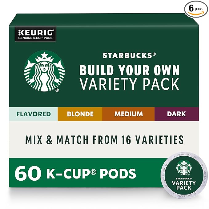 Starbucks K-Cup Coffee Pods Custom Build Your Own Variety Pack 60 Pods