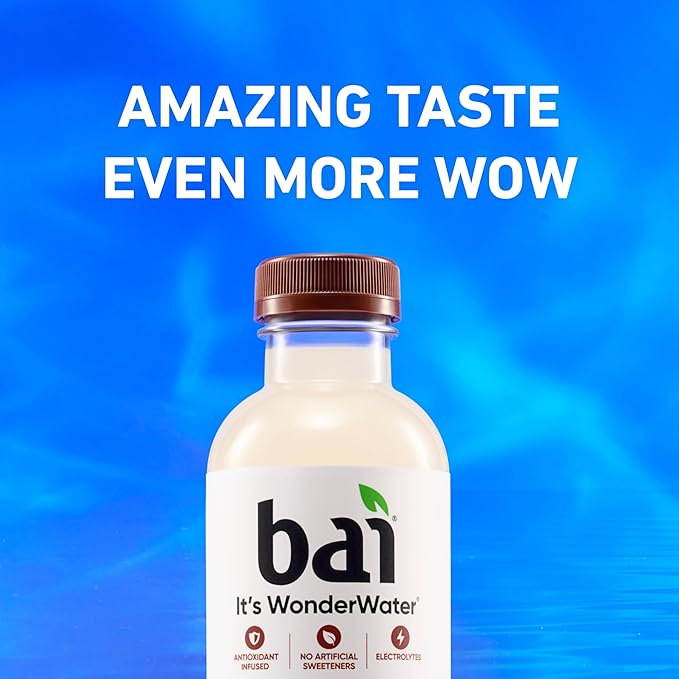 Bai Antioxidant Infused Water Beverage Shala Coconut Strawberry with Vitamin C and No Artificial Sweeteners 18 Fluid Ounce Bottle 12 Pack