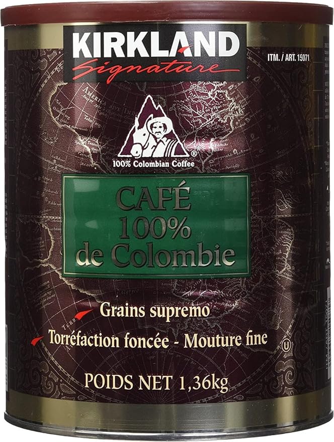 Signature 100% Colombian Coffee Supremo Bean Dark Roast-Fine Grind 6 Pound Signature-wy