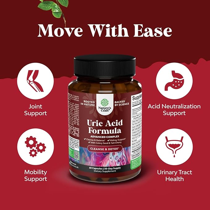 Green Coffee Bean Extract for Uric Acid Cleanse &amp Detox - Green Coffee Beans with Turmeric Tart Cherry &amp Celery Seed for Adults - Daily Uric Acid Flush for Joints Support &amp Kidney Cleanse