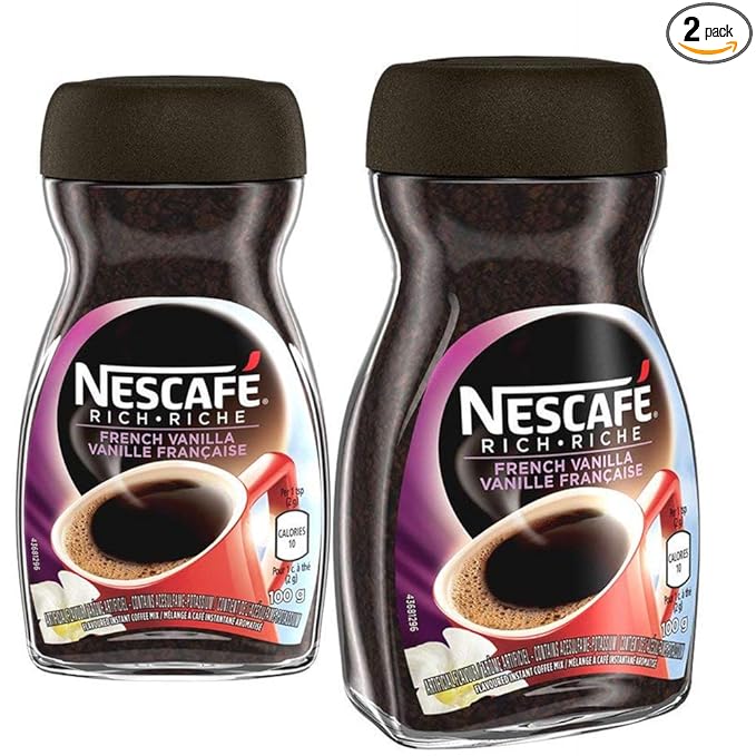 NESCAFÉ Rich Instant Coffee 100g Jar | 2- Pack (French Vanilla)