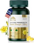 1500mg Evening Primrose Oil Capsules for Women | 240mg High GLA (16%) for Hormonal Balance &amp Skin Health (1 Bottle-120 Softgels-2mo Supply) Menopause Supplements | Non-GMO Gluten-Free Cold Press