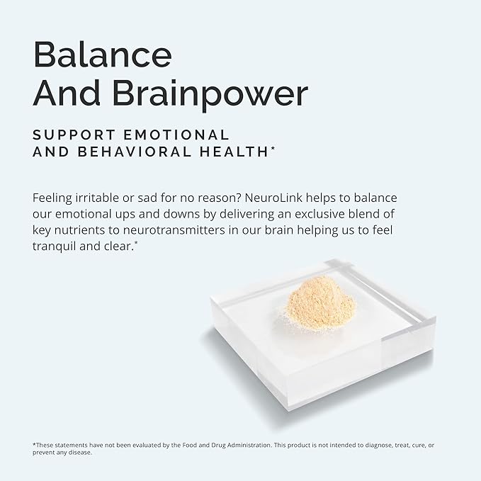 BRAINMD Dr Amen NeuroLink Powder - 114g - Supports Memory Focus &amp Concentration - Gluten Free - 30 Servings