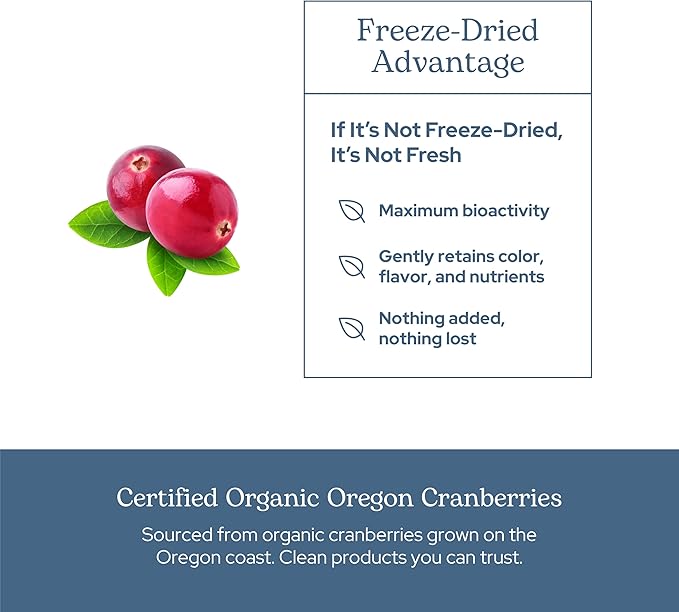 Eclectic Herb - Premium Freeze Dried Cranberry Capsules | Urinary Tract Support | Cranberry Supplement for Urinary Tract Health | US-Grown Organic Non-GMO Gluten Free Vegan (120 CT | 300 mg)