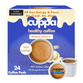 Cuppa French Vanilla Mushroom Coffee with Adaptogens &amp Superfoods - Lion’s Mane Ashwagandha &amp Cordyceps. Adaptogens + MCT to support natural energy mental focus &amp gut health (24 Servings