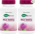 NaturesPlus Herbal Actives Milk Thistle Extended Release - 30 Tablets Pack of 2 - Vegetarian Gluten Free - 60 Total Servings