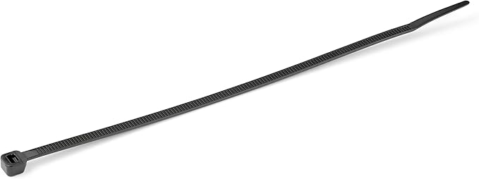 StarTech.com 10(25cm) Cable Ties - 1/8(4mm) Wide 2-5/8(68mm) Bundle Diameter 50lb(22kg) Tensile Strength Nylon Self Locking Zip Ties w/Curved Tip 94V-2/UL Listed 1000 Pack - Black TAA