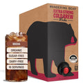 Wandering Bear Organic Mocha Cold Brew Coffee On Tap Iced Coffee Drink - Extra Strong Bold Smooth No Sugar Added Shelf-Stable Ready to DrinkGluten Free &amp Vegan -16 Servings of 6fl.oz -96fl.
