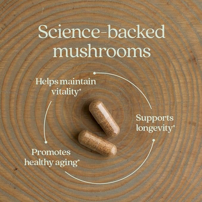 New Chapter Reishi Mushroom - LifeShield Reishi for Healthy Aging + Organic Reishi Mushroom + Vegan + Non-GMO Nootropic Ingredients - 60 ct