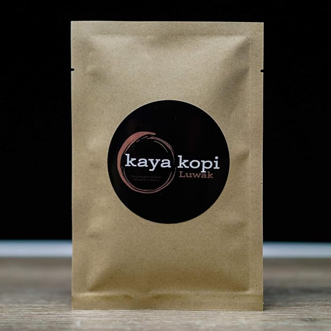 Premium Kaya Kopi Luwak From Indonesia Wild Palm Civets Arabica Coffee Beans 16 Ounce Light Roast Whole Bean