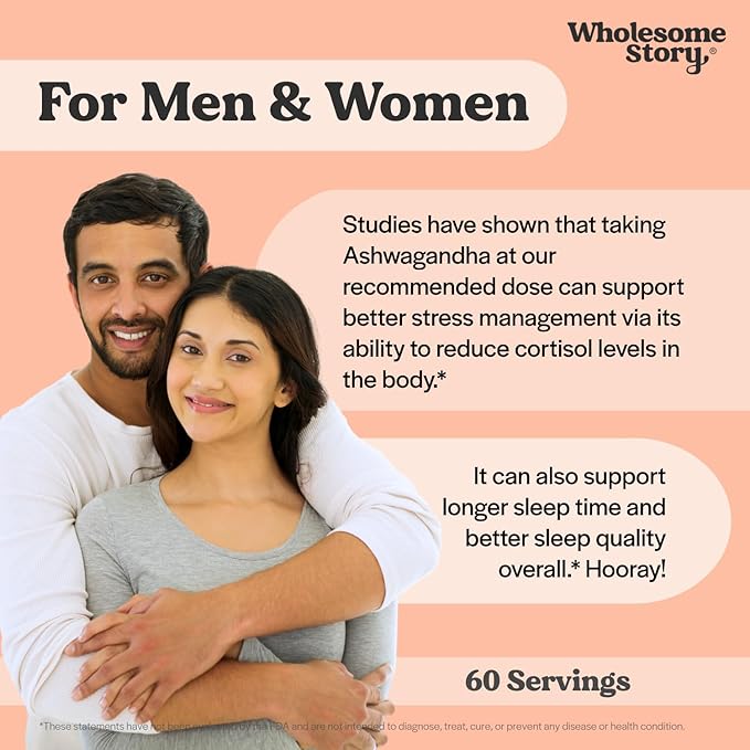 Vegan KSM 66 Ashwagandha Capsules| High Potency 5% Withanolides | Ashwagandha Root Extract Supplements | Ashwagandha 300mg | Stress Management &amp Well Being Support | 60 Ashwaganda Pills