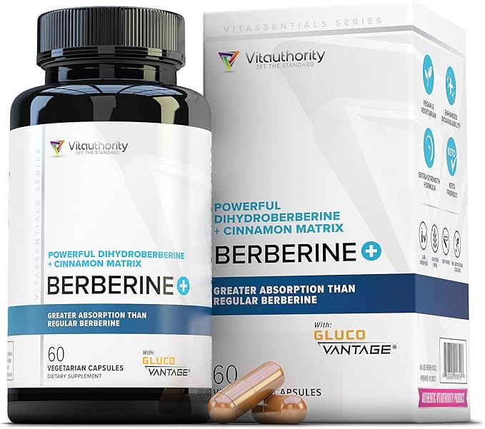 Berberine Supplement Ceylon Cinnamon Supplements Capsules | High Absorption Dihydroberberine Cinnamon for Balance and Support | Vegan &amp Gluten Free Powerful AMPk Activator &amp Antioxidant | 30