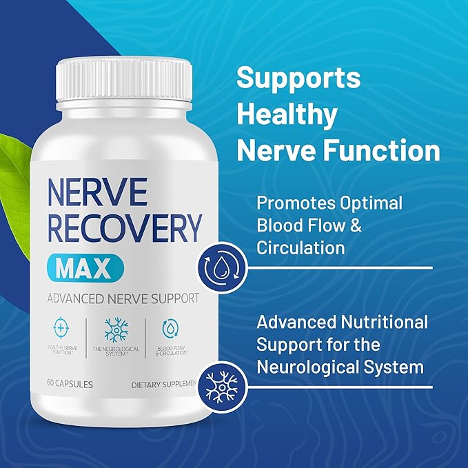 Non-GMO Advanced Nerve Support Supplement with Vitamin D3 and Alpha Lipoic Acid for Nerve Protection and Restoration - Made in The USA - 120-Day Supply 4 Bottles