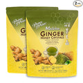 Prince of Peace Instant Ginger Honey Crystals with Matcha 60 Sachets - pack of 2 – Instant Hot or Cold Beverage that Soothes Throat – Easy to Brew – Drink Like a Tea – Gluten Free – Real Ginger