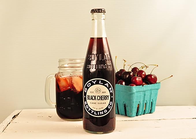 Boylan Black Cherry Soda 12 fl oz (24 Glass Bottles)