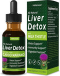 Milk Thistle Liver Detox Drops Cardo Mariano (con Silimarina) y Diente de León para el Hígado Graso Liver Support Supplement w/Artichoke &amp Dandelion Extract for Liver Cleanse &amp Repair. 2oz