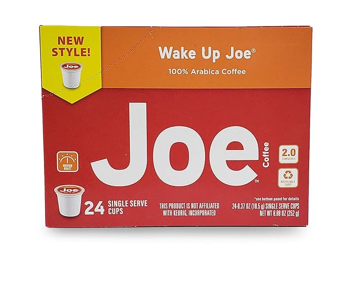 Joe Knows Coffee Wake Up Joe Medium Roast 24 Single Serve Coffee