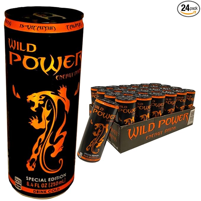 Wild Power Special Edition Energy Drink 8.4 fl oz (250 mL) Slim Cans 24 Pack