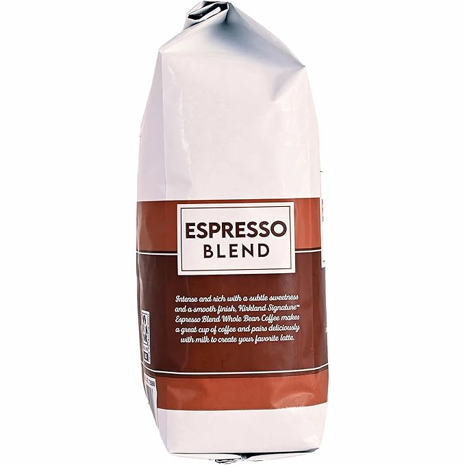 Kirkland Signature Espresso Blend Coffee Dark Roast Whole Bean 40 Ounce
