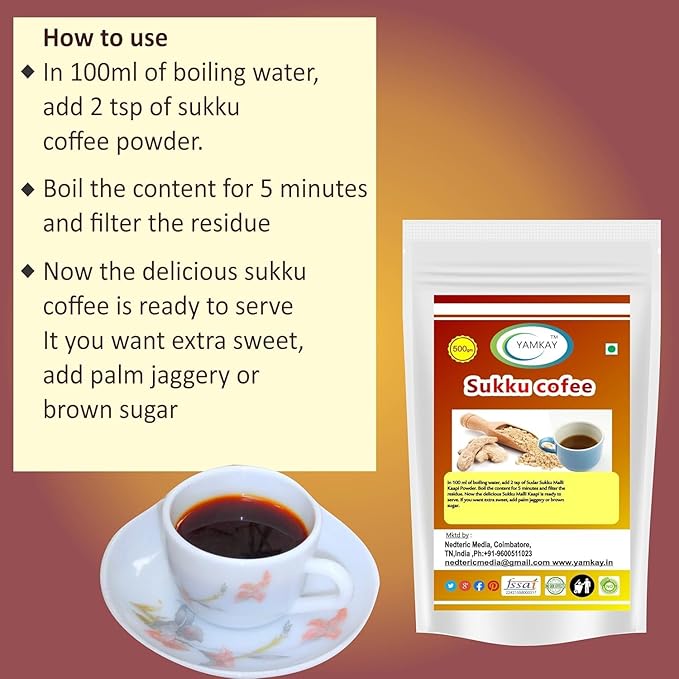 Yamkay Sukku Coffee – Traditional Spiced Herbal Coffee Blend 100% Natural (700 GM Sukku Coffee)
