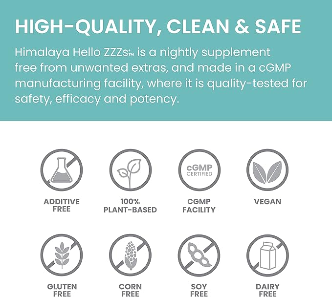 Himalaya Hello Calm Mind with Bacopa for Relaxation Focus and Concentration &amp Hello ZZZs with Melatonin for Sleep Support 60 Capsules Each - Bundle