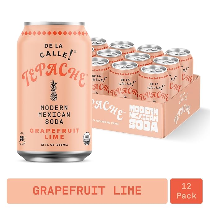 De La Calle Tepache Grapefruit Lime 12 fl oz (Pack of 12)