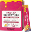 Bloomin Honey Sticks Shilajit for Women Strawberry Honeysticks Natural Energy &amp Vitality Booster with Shatavari &amp Saffron for Hormonal Balance Focus &amp Stamina | 30 Sticks (1)