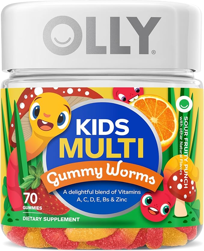 OLLY Kids Sleep &amp Multivitamin Gummy Melatonin &amp Vitamins A-E Bs Zinc 50 Count Sleep and 70 Count Multivitamin