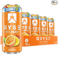 RYSE Fuel Energy Drink - SunnyD Tangy Original - Sugar Free Gluten Free &amp Vegan - 200mg Natural Caffeine Taurine &amp Choline for Focus &amp Energy - No Artificial Colors - 16 fl oz Cans (12-P