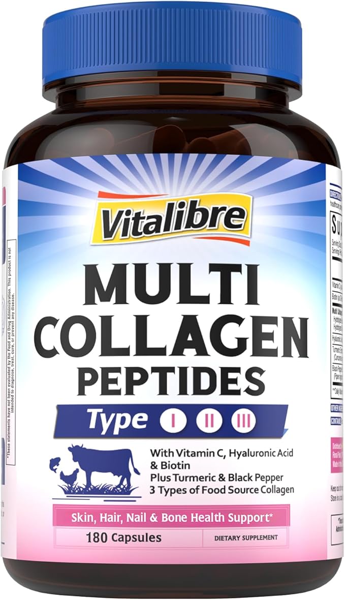 Multi Collagen Peptides 180 Caps and Multi Collagen Peptides Powder 16oz