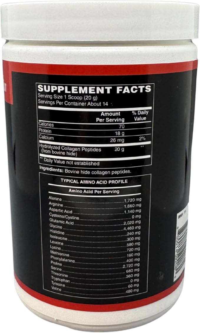 TOUGH-N-TONE Collagen Peptides Powder – Grass-Fed 560g | 20g Protein per Serving Unflavored Non-GMO Gluten-Free Dairy-Free No Sweeteners or Fillers – Supports Skin Hair &amp Digestive Health