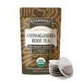 Starwest Botanicals Organic Ashwagandha Tea - Caffeine Free Herbal Tea String Free Sachets USDA Organic Ashwagandha Root Non GMO - Bulk Pack 100 Bags