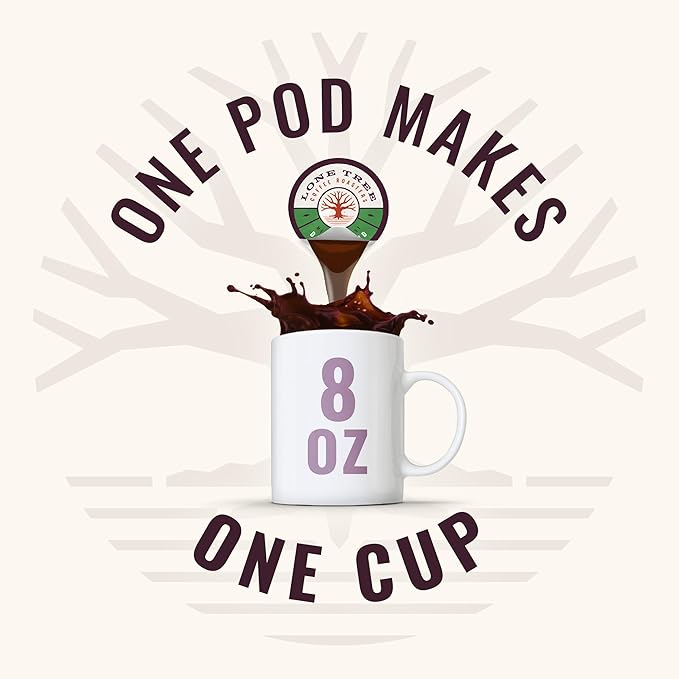 Lone Tree Single-Serve Coffee Pods – Premium 100% Arabica Liquid Concentrate – Smooth &amp Bold Decaf – 12 Pods – Ready Hot or Iced