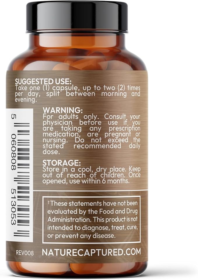 Tiger Milk Mushroom Extract (Lignosus rhinocerus) - Premium LiGNO TM02® - &gt30% Polysaccharides - Lungs &amp Respiratory Support - Cognitive &amp Immune Health - 60 Capsules - Vegan - Zero Additiv