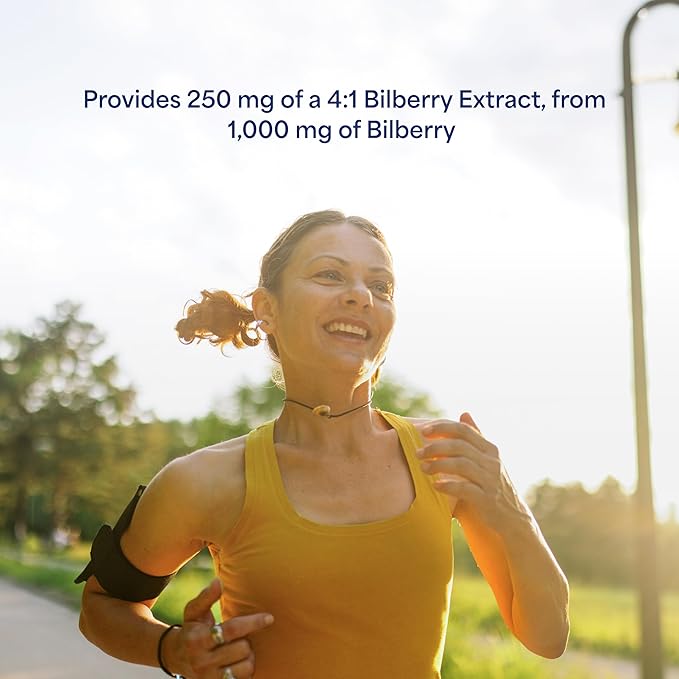 Puritan's Pride Premium Bilberry Fruit Extract 250 mg (1000mg equivalent) 4:1 Concentrated Traditional Herbal Supplement Vitamin C 3 to 6 Month Supply 180 Rapid Release Softgels 2-Pack