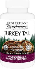 Host Defense Turkey Tail Capsules - Digestive Health &amp Immune Response Support Supplement - Mushroom Supplement for Gastrointestinal &amp Gut Microbiome Support - 120 Capsules
