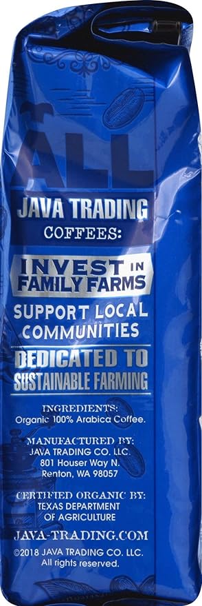 Java Trading Company Organic Ground Coffee Ethiopian Sidamo 10 Oz