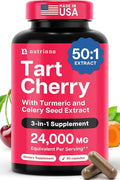 3 in 1 Tart Cherry Extract Capsules with Turmeric &amp Celery Seed for Feet &amp Joint Support Uric Acid Flush Cleanse &amp Purge Pills 60 Veggie Capsules Manufactured in USA