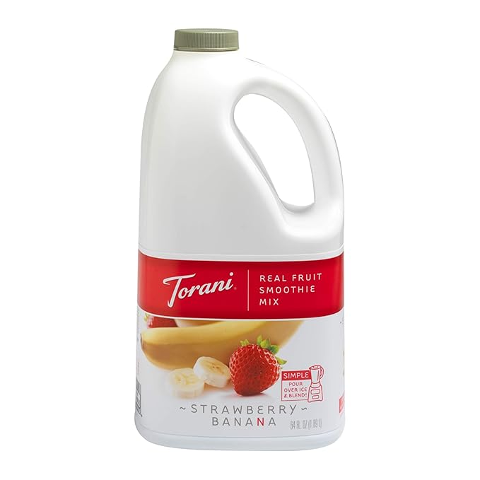 Torani Real Fruit Smoothie Mix Strawberry Banana 64 Ounce