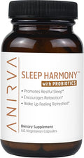 Sleep Harmony - Natural Sleep Supplement with Probiotics Magnesium Ashwagandha Chamomile GABA Melatonin - Non-Habit Forming Supplement for Relaxation Stress Relief Better Sleep Aid