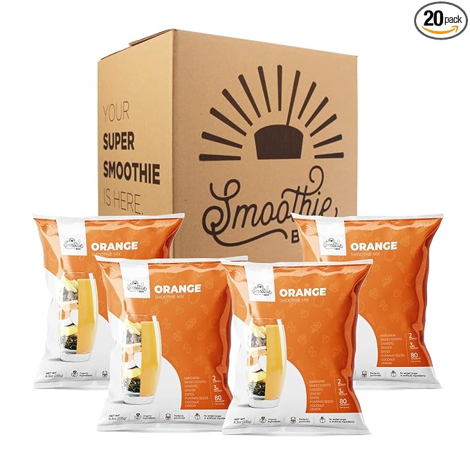 SmoothieBox - Blender Ready Frozen Smoothie Pouches (Orange)