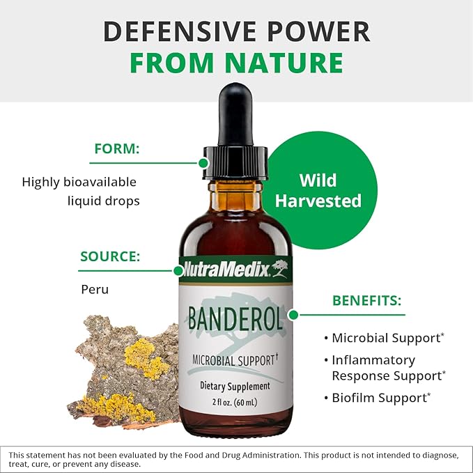 NutraMedix Daily Immune Support Supplement - Banderol Herbal Supplements for Immune System Support - Vegan Tincture - Bioavailable Otoba Bark Extract Liquid Drops (2 oz/60 ml)
