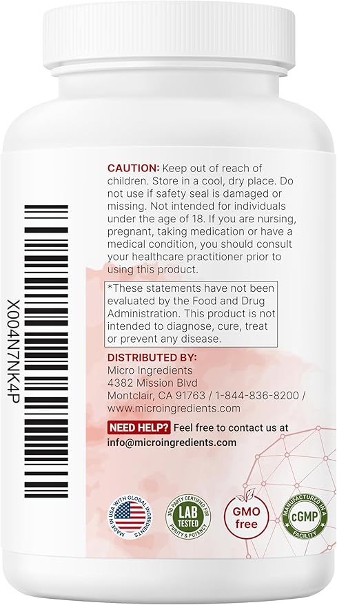 Micro Ingredients TUDCA Bile Salts 2000mg Supplement 240 Capsules | 7-in-1 Complex with NAC Milk Thistle Glutathione Dandelion &amp Artichoke | Extra Strength Tauroursodeoxycholic Acid | Non-GMO